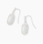 Lee Silver Plated Earrings White Kyocera Opal by Kendra Scott