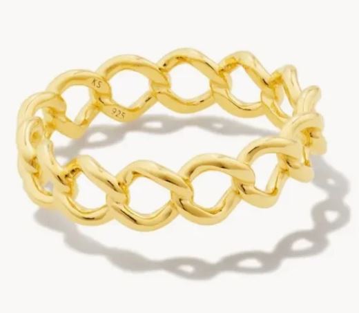 Grace Band 18K Gold Vermeil Ring Sz 7 by Kendra Scott