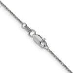 14K White Gold 1.0mm Round Open Link Cable with Lobster Clasp 20"