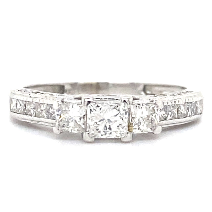 Estate Princess Cut Engagement Ring