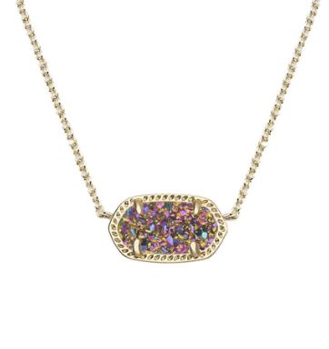 Elisa Gold Plated Multi Drusy Short Pendant Necklace by Kendra Scott