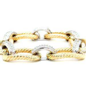 14K Two-Tone 2.23cttw Diamond Bracelet