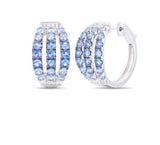 14K Vanilla Gold Denim Ombre & White Sapphire Earrings by LeVian
