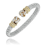 Sterling Silver and Yellow Gold Diamond Bracelet by VAHAN