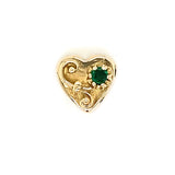 Estate Emerald Small Heart Slide