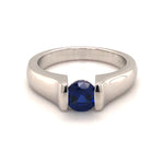 Sterling Silver and Blue Sapphire Ring
