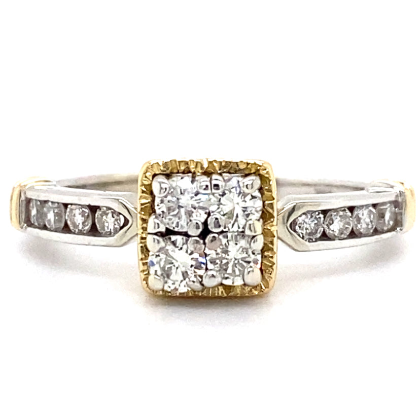 Estate Two-Tone Diamond Ring