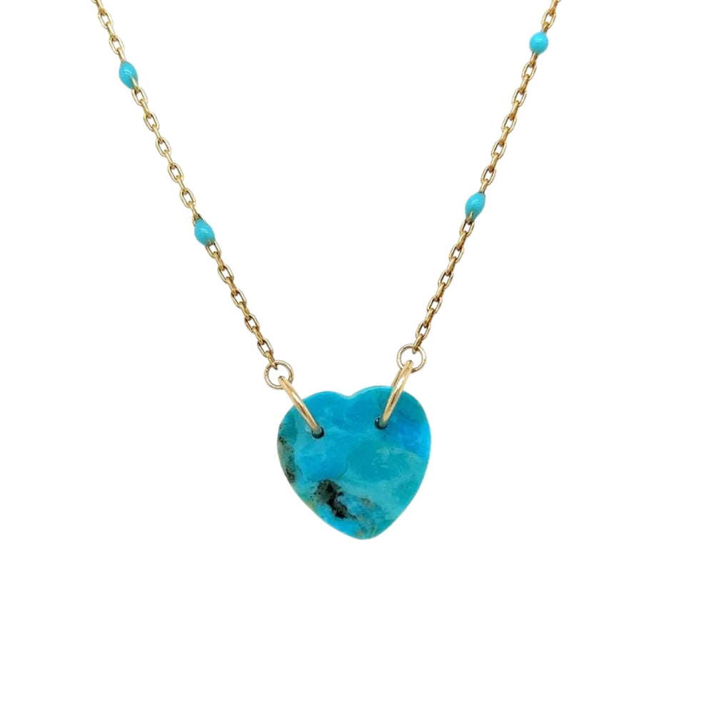 Turquoise Heart Necklace by Dee Berkley