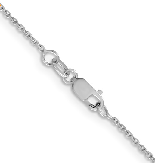 Leslie's 14K White Gold 1.05mm D/C Cable Chain 20"