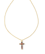 Gracie Yellow Gold Plated Multi Mix Cross Short Pendant Necklace by Kendra Scott