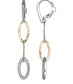Sterling Silver Gold Plated Link Earrings by ELLE