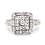 Estate 2.01cttw Diamond Double Halo Ring