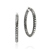 Dot Silver 37mm Hoop Earrings by John Hardy