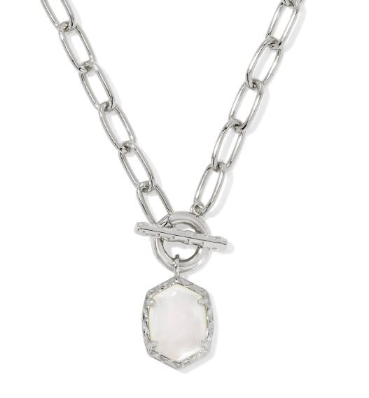 Daphne Silver Ivory MOP Link & Chain Necklace by Kendra Scott
