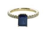 14K Yellow Gold 1.85ct Sapphire & 0.50cttw SI1 G-H Diamond Ring by RJM