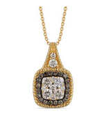 14K Honey Gold 0.58cttw Diamond Pendant Necklace by LeVian