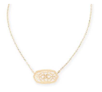 Elisa Gold Plated Filigree Necklace by Kendra Scott