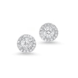 14KW .33cttw Diamond Stud Halo Reflections Earrings SI2 H-I