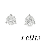 14K White Gold 1.00cttw SI2/3 FG RBC Diamond Stud Earrings