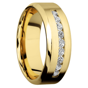 18K Yellow Gold + Satin , Polish Finish