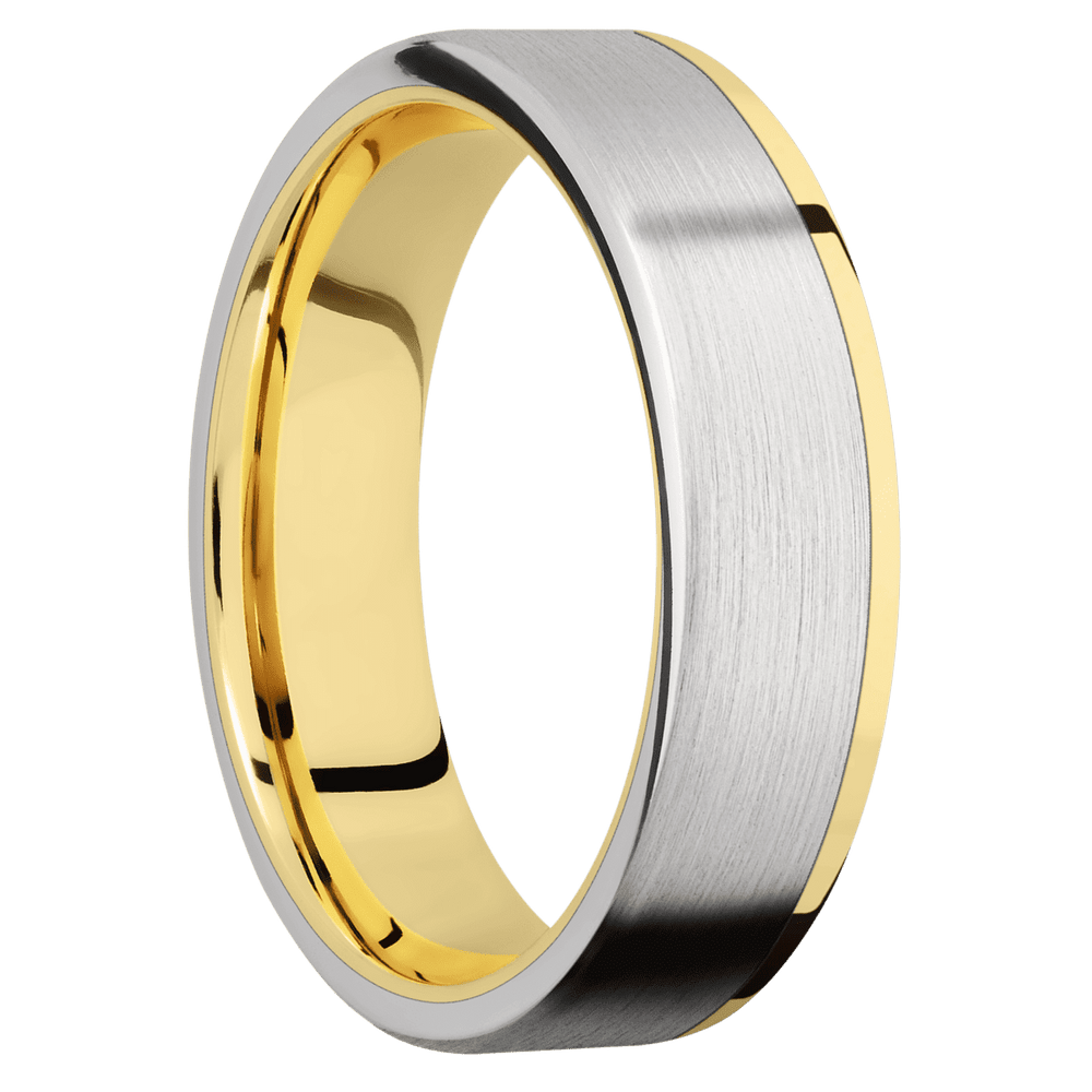 
            
                Load image into Gallery viewer, 14K Yellow Gold with Polish Finish and Cobalt Chrome Inlay
            
        
