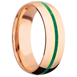 18K Rose Gold + Polish Finish