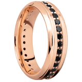 14K Rose Gold with Satin , Polish Finish