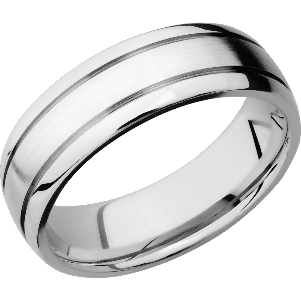 14K White Gold with Satin , Polish Finish