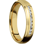 14K Yellow Gold with Satin , Polish Finish