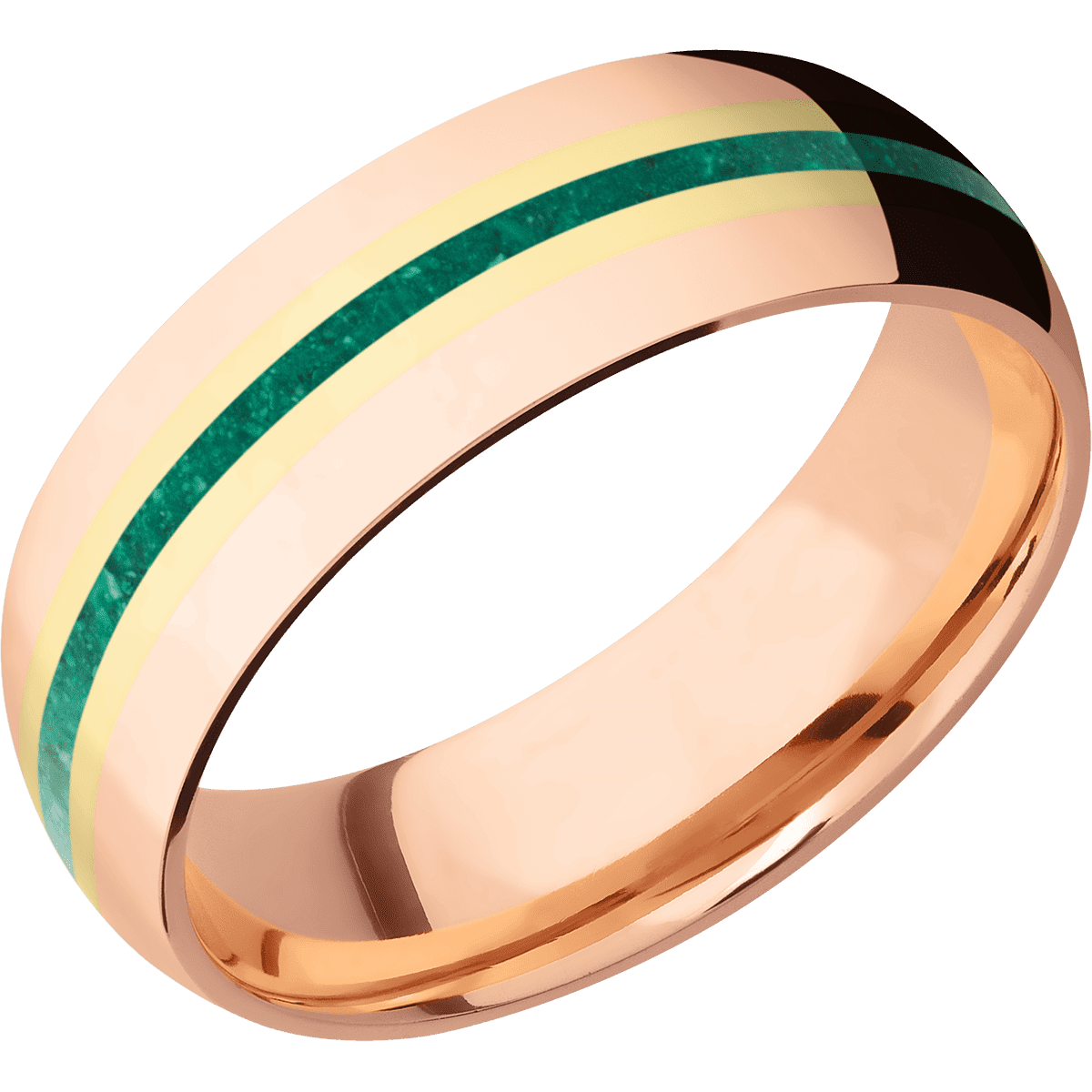 18K Rose Gold + Polish Finish