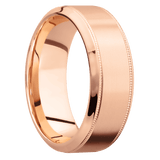 14K Rose Gold with Machine , Polish Finish