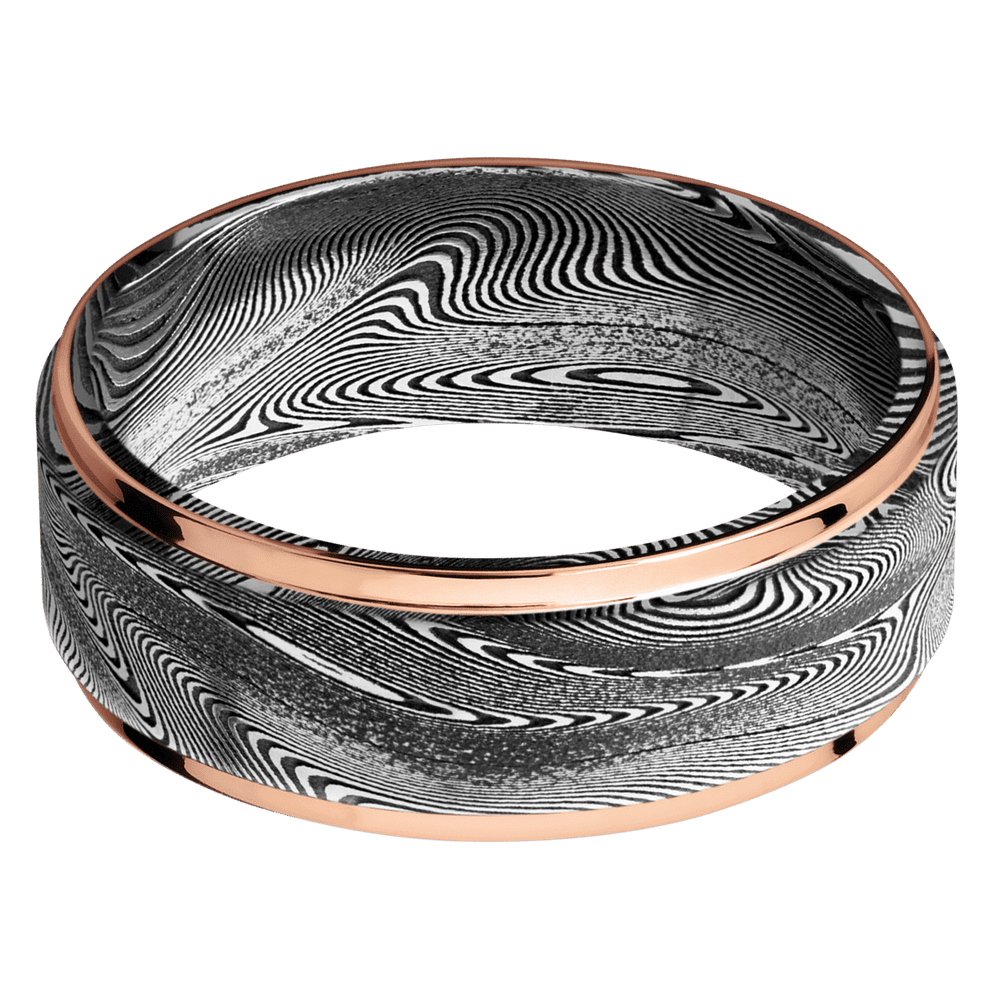 Tightweave with Acid Finish and 14K Rose Gold Inlay